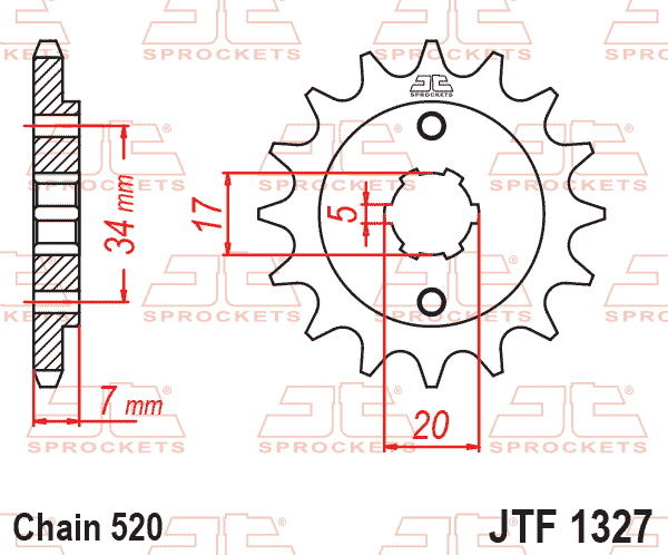 FRONT SPROCKET JTF1327.15 520 thumbnail 2