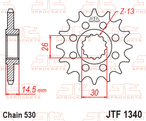 FRONT SPROCKET HONDA CB1100, JTF1340.18 thumbnail 2