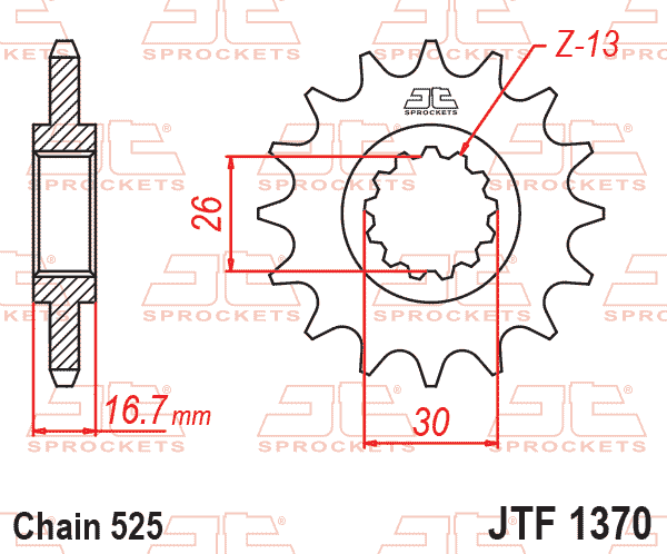FRONT SPROCKET JTF1370.16 JT thumbnail 2