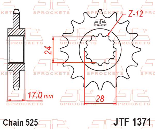 FRONT SPROCKET JTF1371.15 JT thumbnail 2