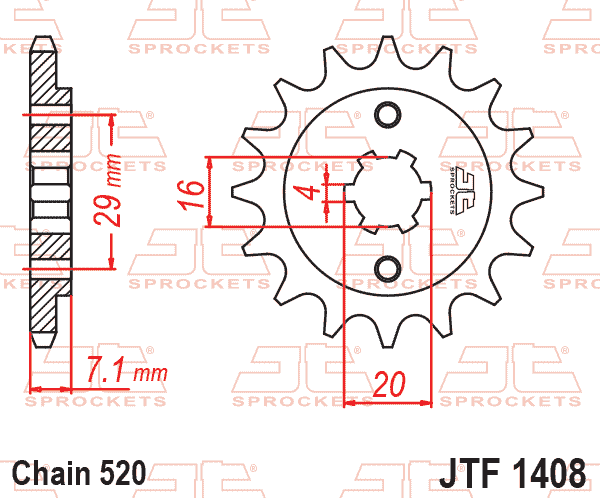 FRONT SPROCKET JTF1408.15 JT thumbnail 2