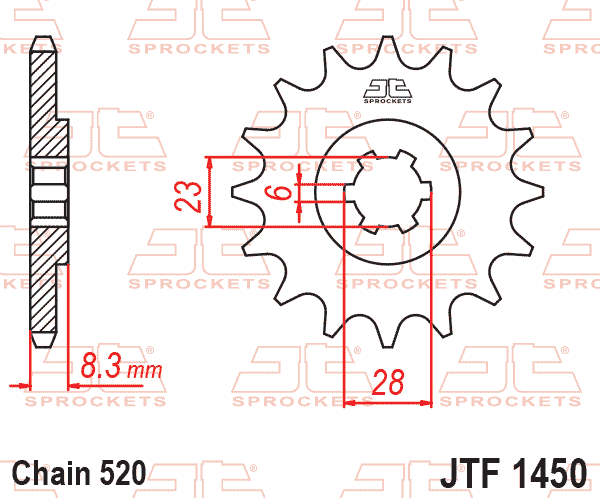 FRONT SPROCKET JTF1450.13 JT thumbnail 2