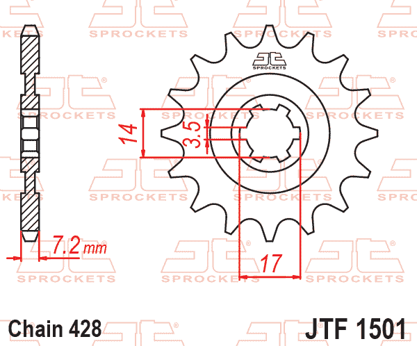 FRONT SPROCKET JTF1501.13 JT thumbnail 2