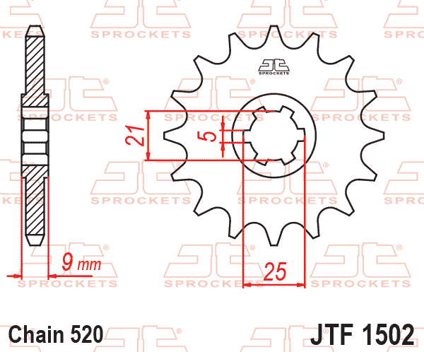 FRONT SPROCKET JTF1502.13 JT. thumbnail 2