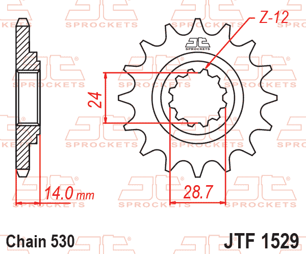 FRONT SPROCKET JTF1529.17 JT thumbnail 2