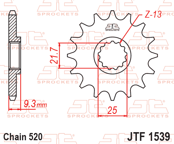 FRONT SPROCKETJTF1539.14 JT thumbnail 2