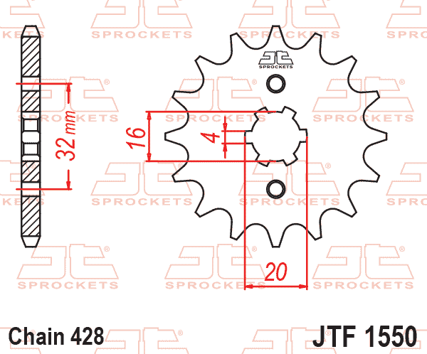 FRONT SPROCKET JTF1550.13 JT thumbnail 2
