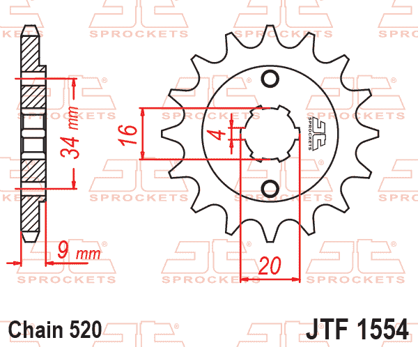 FRONT SPROCKET JTF1554.12 JT thumbnail 2