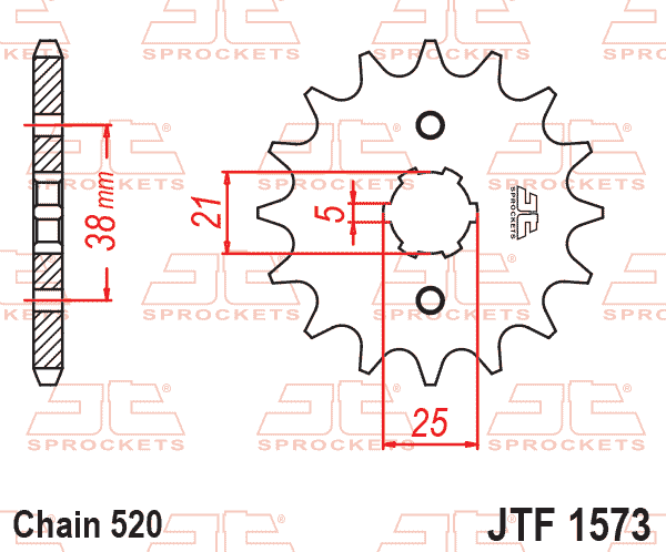 FRONT SPROCKET JTF1573.13 JT thumbnail 2