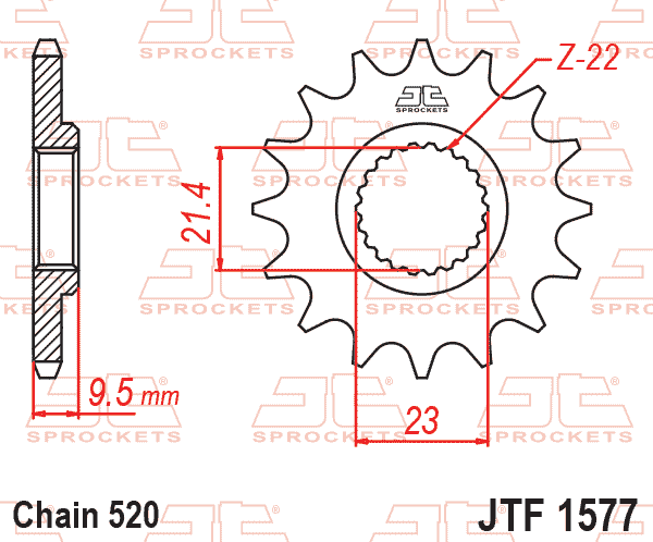 FRONT SPROCKET JTF1577.15 JT thumbnail 2