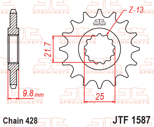 FRONT SPROCKET JTF1587.20 JT thumbnail 2