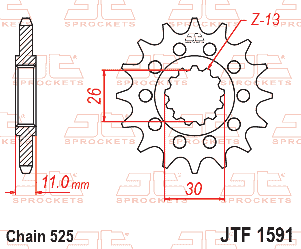 FRONT SPROCKET JTF1591.16 JT thumbnail 2