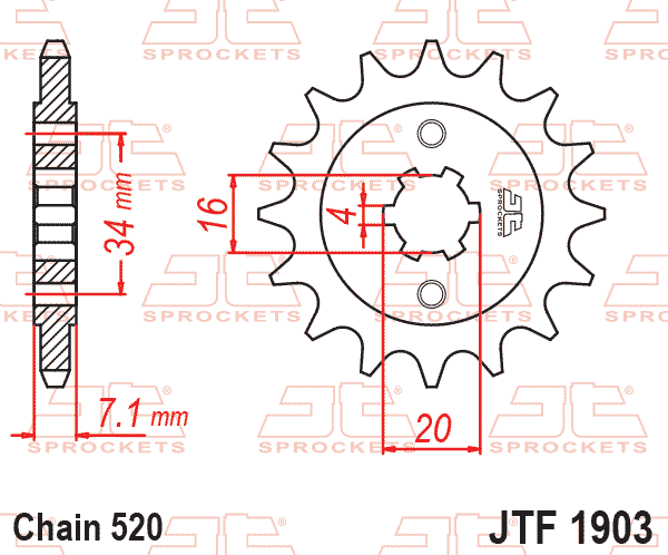FRONT SPROCKET JTF1903.15 JT thumbnail 2