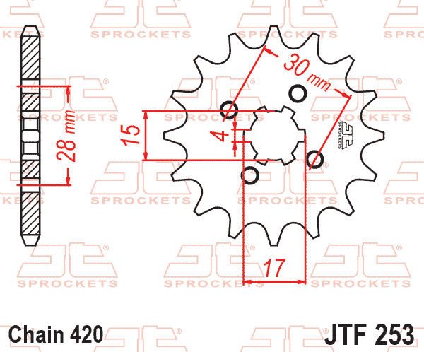 FRONT SPROCKET JTF253.13 JT thumbnail 2