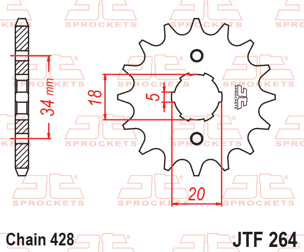 FRONT SPROCKET JTF264.16 JT JTF264 thumbnail 2