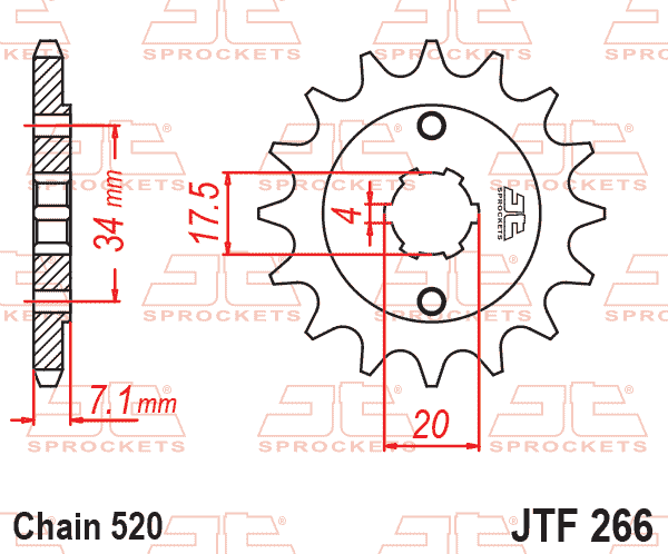 FRONT SPROCKET JTF266.14 JT thumbnail 2