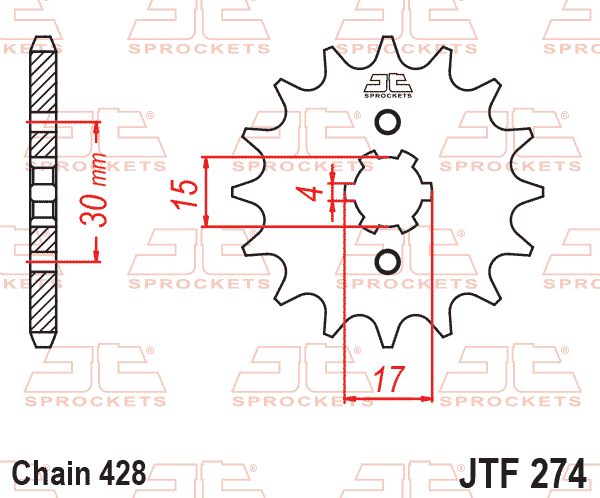 FRONT SPROCKET JTF274.13 JT thumbnail 2
