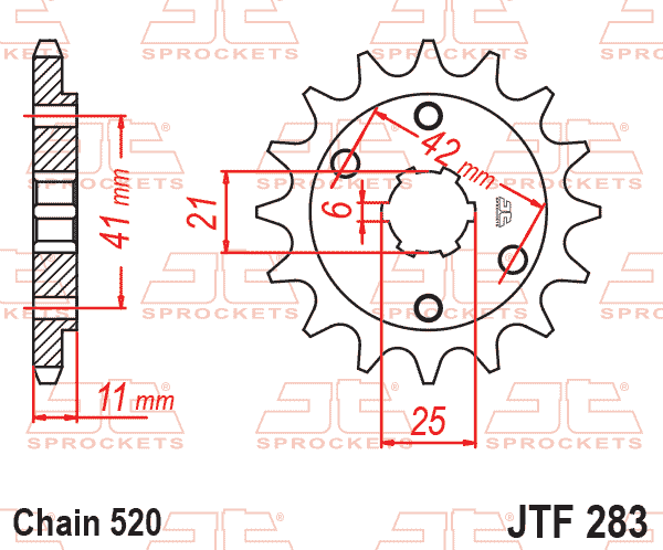 FRONT SPROCKET JTF283.14 JT thumbnail 2