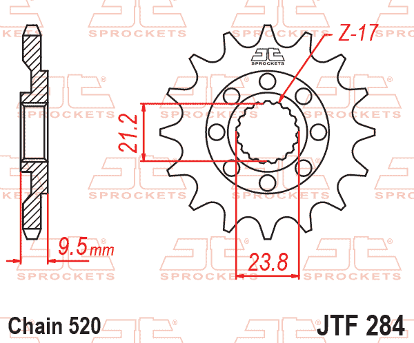 FRONT SPROCKET JTF284.12 JT thumbnail 3