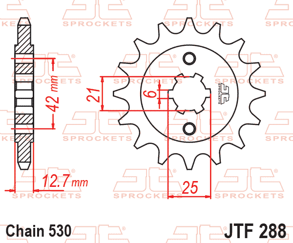 FRONT SPROCKET JTF288.16 JT thumbnail 2