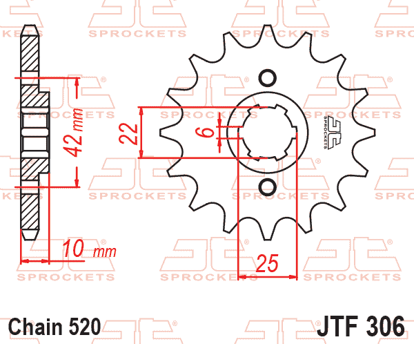 FRONT SPROCKET JTF306.15 JT thumbnail 2