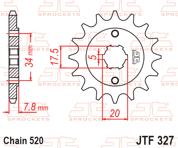 FRONT SPROCKET JTF327.15 JT thumbnail 2