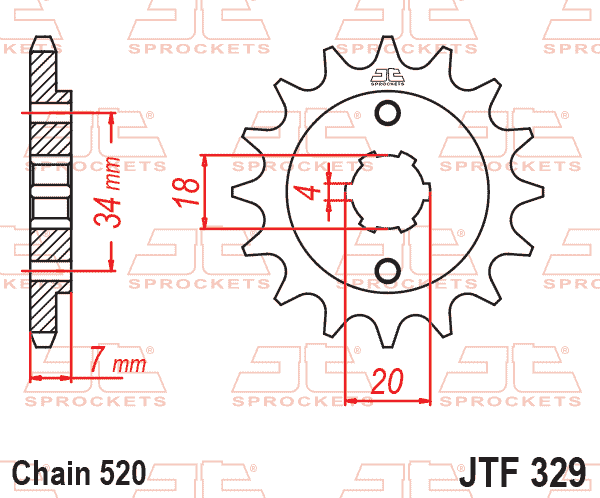 FRONT SPROCKET JTF329.13 JT thumbnail 2