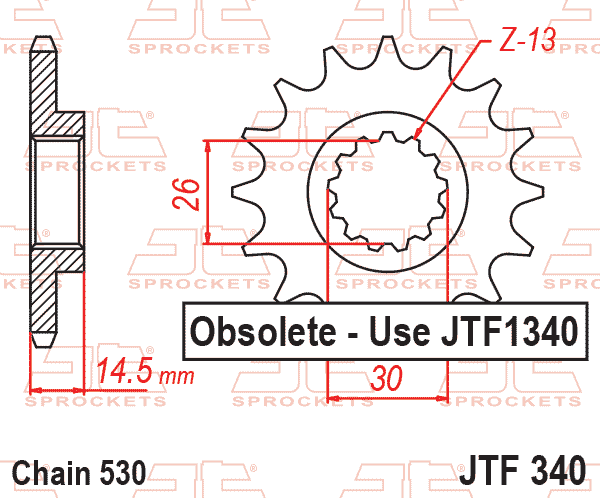 FRONT SPROCKET JTF340.18 JT thumbnail 3