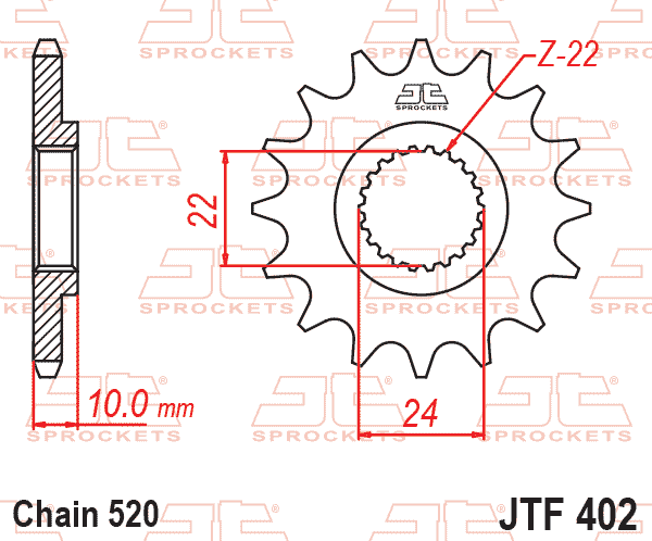 FRONT SPROCKET JTF402.16 JT thumbnail 2