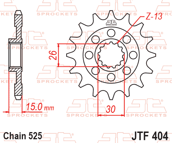 FRONT SPROCKET JTF404.16 JT thumbnail 3
