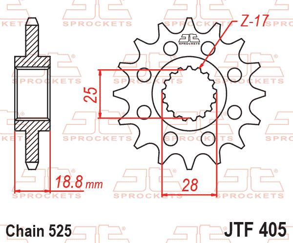 FRONT SPROCKET JTF405.20 JT thumbnail 2