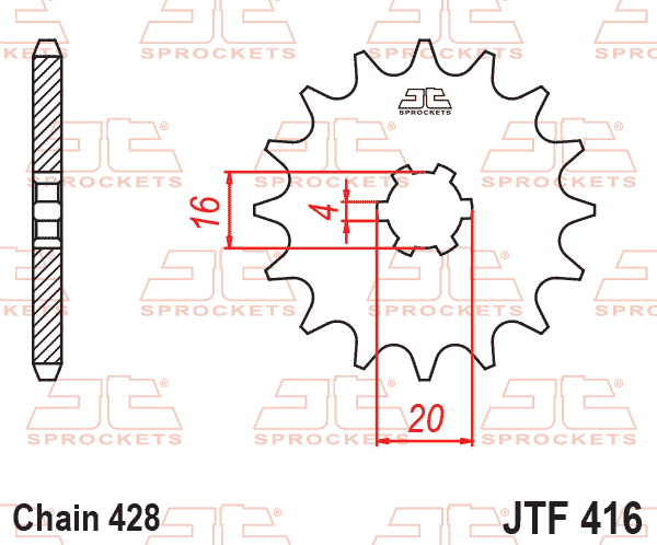 FRONT SPROCKET JTF416.15 JT thumbnail 2