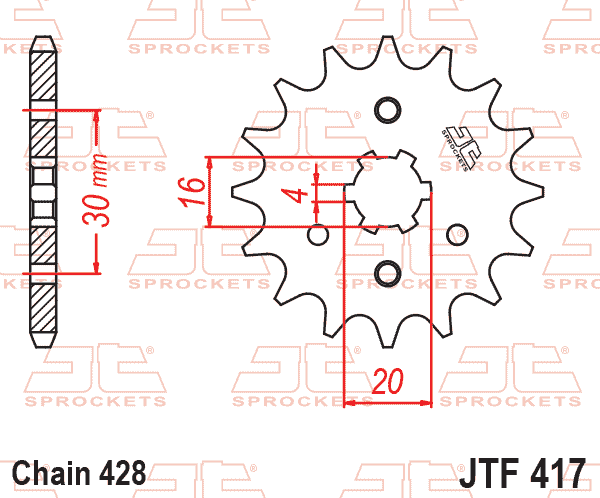 FRONT SPROCKET JTF417.15 JT thumbnail 2