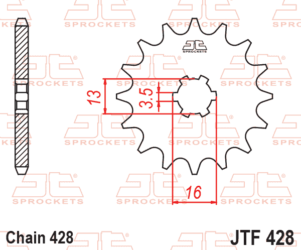 FRONT SPROCKET JTF428.14 JT thumbnail 2