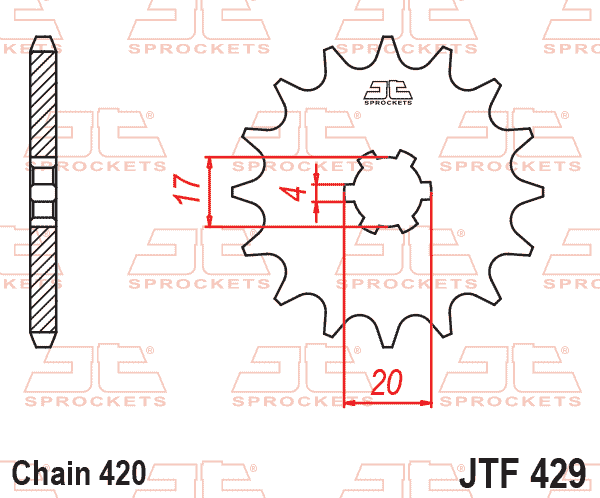 FRONT SPROCKET JTF429.12 JT thumbnail 4