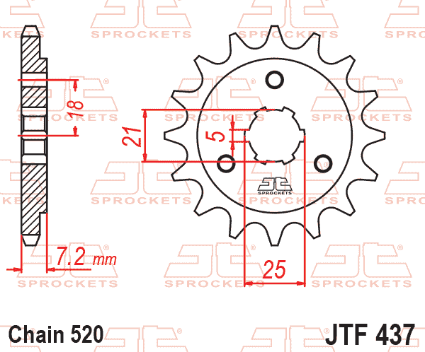 FRONT SPROCKET JTF437.15 JT JTF43715 thumbnail 2