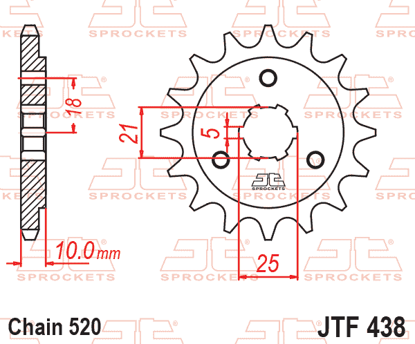FRONT SPROCKET JTF438.14 JT thumbnail 2