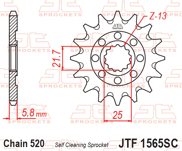FRONT SPROCKET JTF1565.14 JT SF1565-14 thumbnail 2
