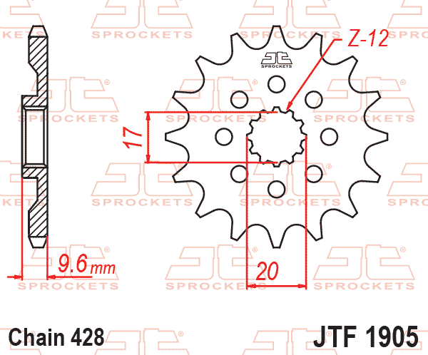 FRONT SPROCKET JTF1905.13, JT thumbnail 2