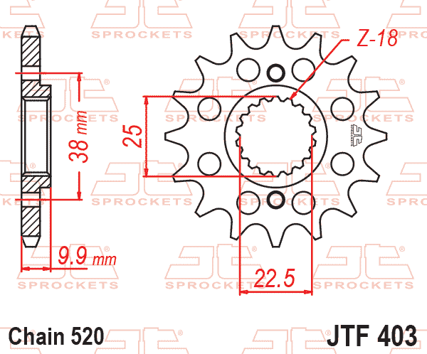 FRONT SPROCKET JTF403.15 JT thumbnail 2