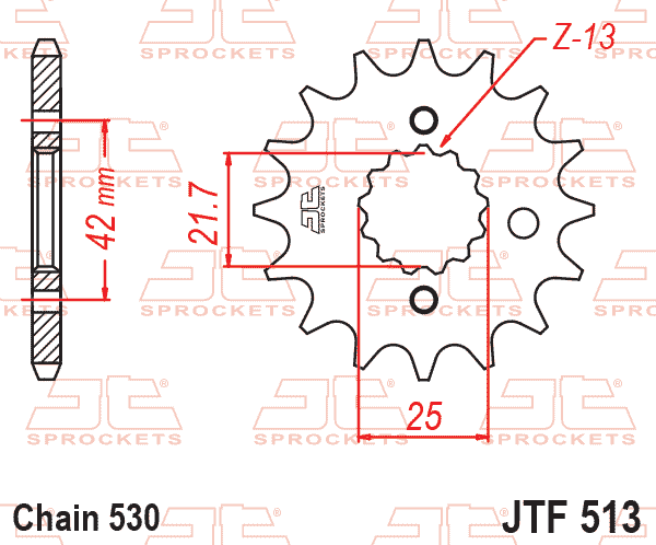 FRONT SPROCKET JTF513.14 JT thumbnail 2