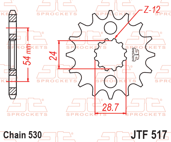 FRONT SPROCKET JTF517.18 JT thumbnail 2