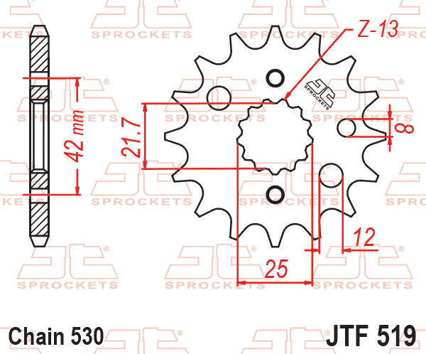 FRONT SPROCKET JTF519.16 JT thumbnail 2