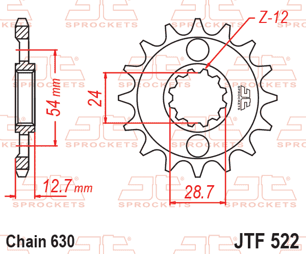 FRONT SPROCKET JTF522.15 JT thumbnail 2