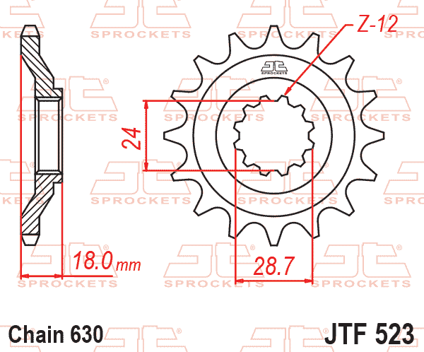FRONT SPROCKET JTF523.15 JT thumbnail 2