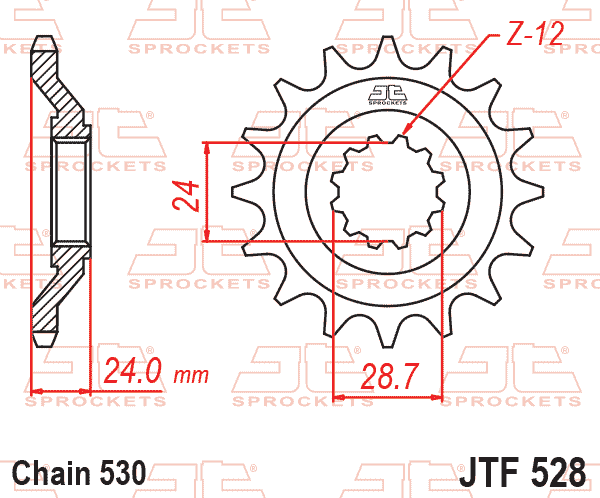 FRONT SPROCKET JTF528.17 JT thumbnail 2