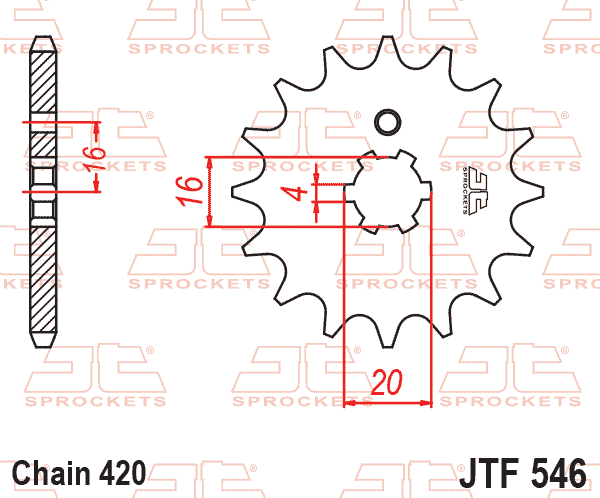 FRONT SPROCKET JTF546.14 JT thumbnail 4