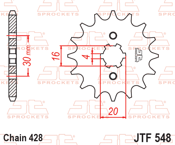 FRONT SPROCKET JTF548.14 JT thumbnail 2