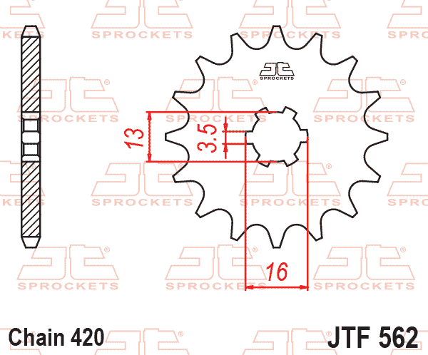 FRONT SPROCKET JTF562.09 JT thumbnail 2