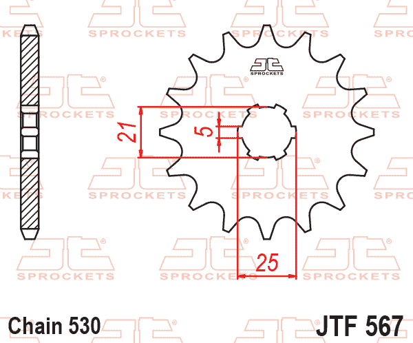 SPROCKET FRONT JTF567.17 JT thumbnail 2